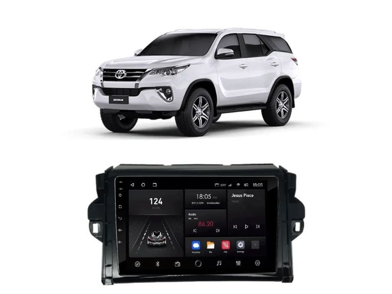 Central Multimídia Android Toyota SW4 2016 2022 NAVPRO QUADCORE PLUS