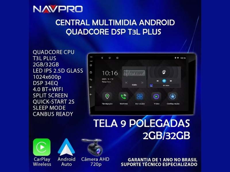 Central Multimídia Android RENAULT SANDERO - NAVPRO QUADCORE PLUS