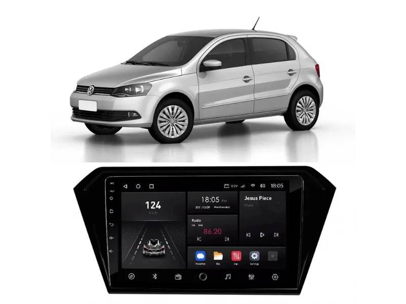 Central Multimídia Android VW Gol G7 G8 (2016-2022) - NAVPRO QUADCORE PLUS