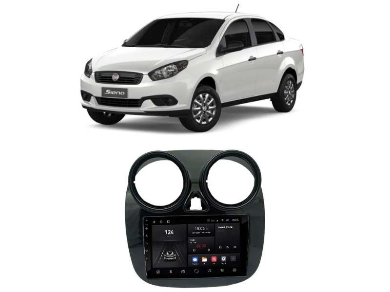 Central Multimídia Android Fiat Gran Siena (2021) - NAVPRO QUADCORE PLUS