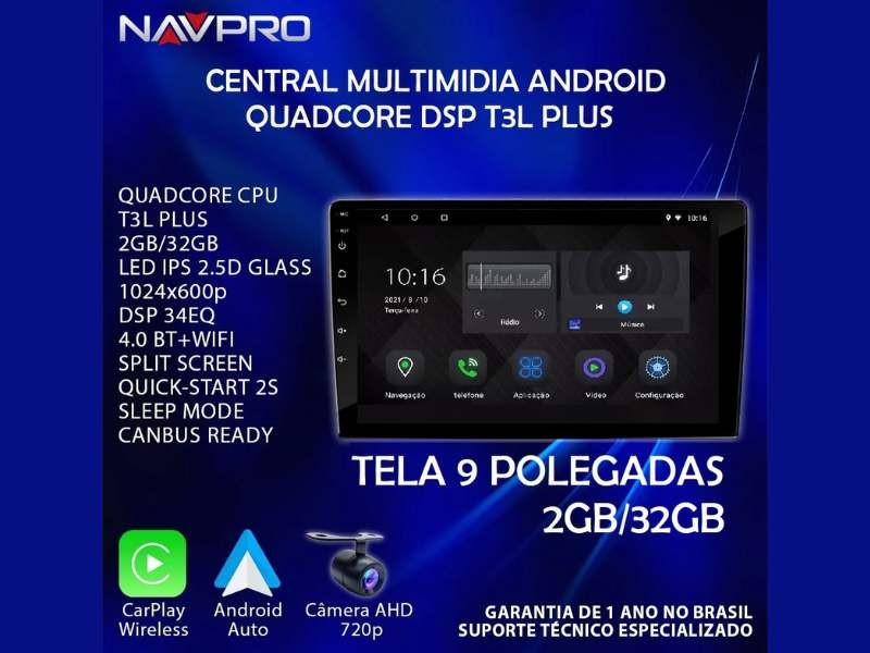 Central Multimídia Android VW FOX - NAVPRO QUADCORE PLUS