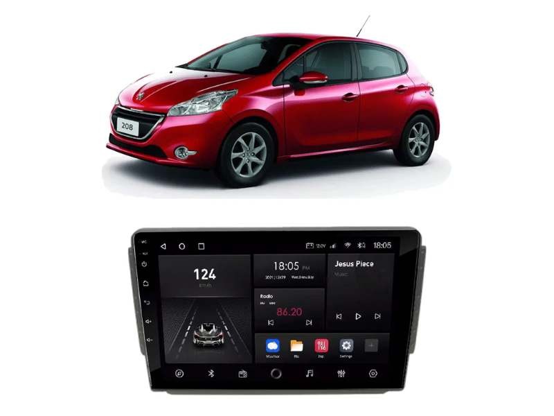 Central Multimidia Android Peugeot 208/ (2008-2021) - NAVPRO QUADCORE PLUS