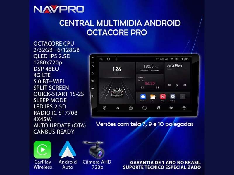 Central Multimídia Android NISSAN FRONTIER (Até 2016) - NAVPRO OCTACORE PRO