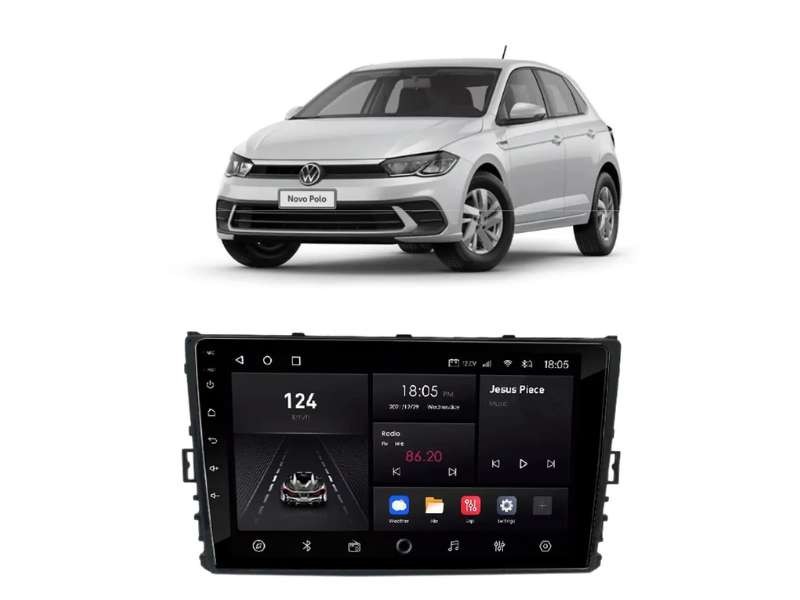 Central Multimídia Android VW Novo Polo 17-23 - NAVPRO QUADCORE PLUS