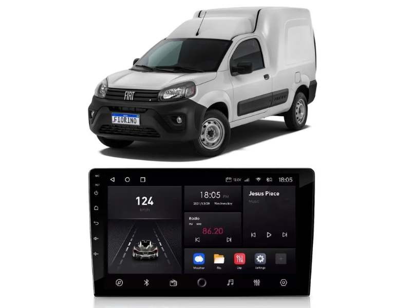 Central Multimídia Android Fiat Fiorino (2020-2024) - QUADCORE PLUS