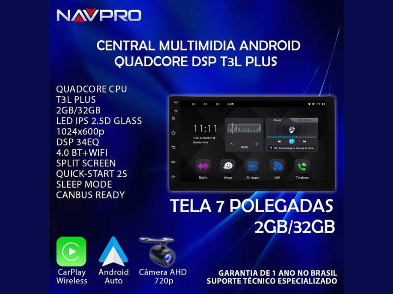 Central Multimídia Android NISSAN FRONTIER - QUADCORE Plus NAVPRO