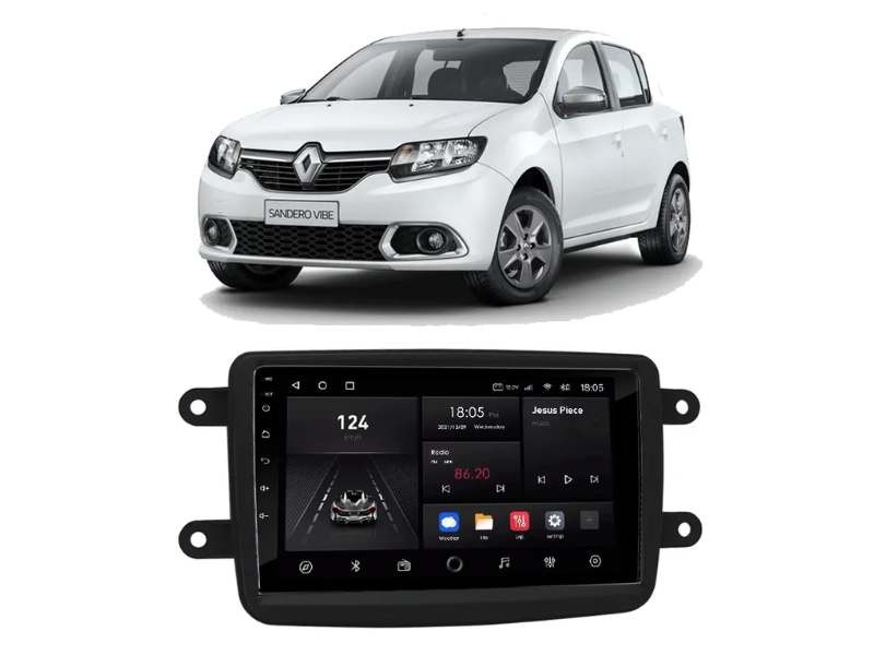 Central Multimídia Android Renault Sandero (2012-2023) - NAVPRO QUADCORE PLUS