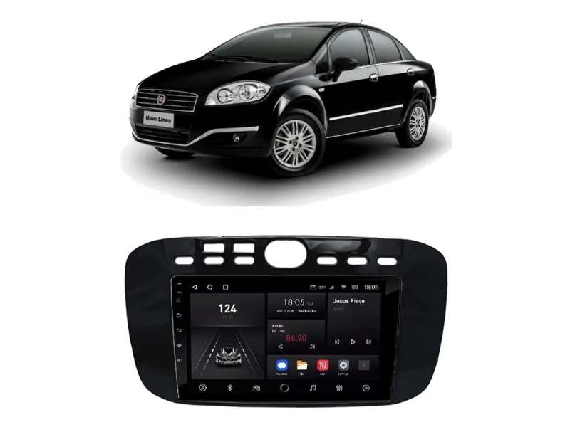 Central Multimídia Android Fiat Linea (2015-2016) - NAVPRO QUADCORE PLUS