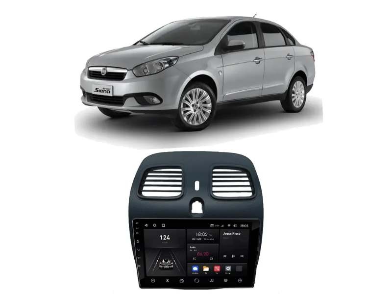 Central Multimídia Android Fiat Gran Siena (2012-2021) - NAVPRO QUADCORE PLUS