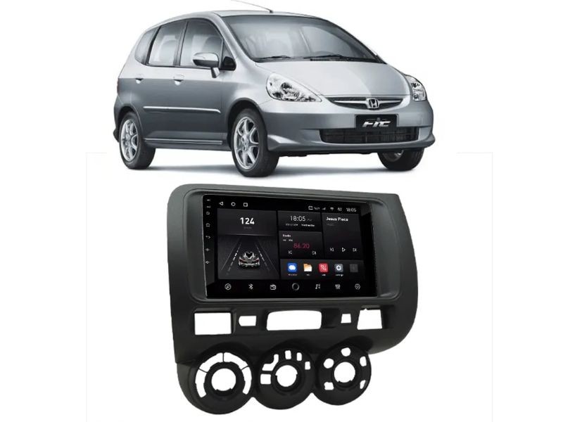 Central Multimidia Android Honda Fit (2004-2008) - NAVPRO QUADCORE PLUS