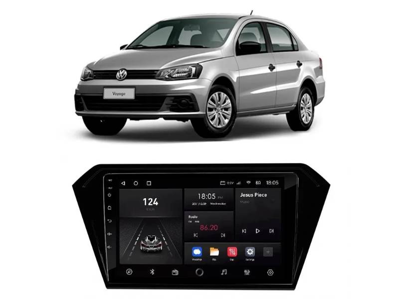 Central Multimídia Android VW Voyage G7 G8 (2016-2022) - NAVPRO QUADCORE PLUS