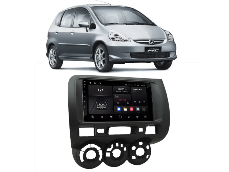 Central Multimidia Android Honda Fit (2004-2008) - NAVPRO OCTACORE PRO