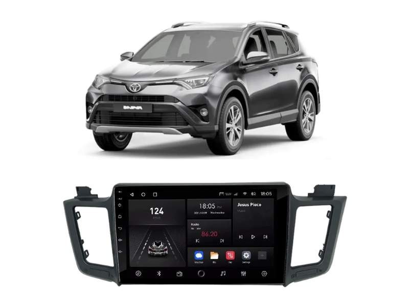 Central Multimídia Android Toyota RAV4 13-18 Tela 10" NAVPRO OCTACORE PRO