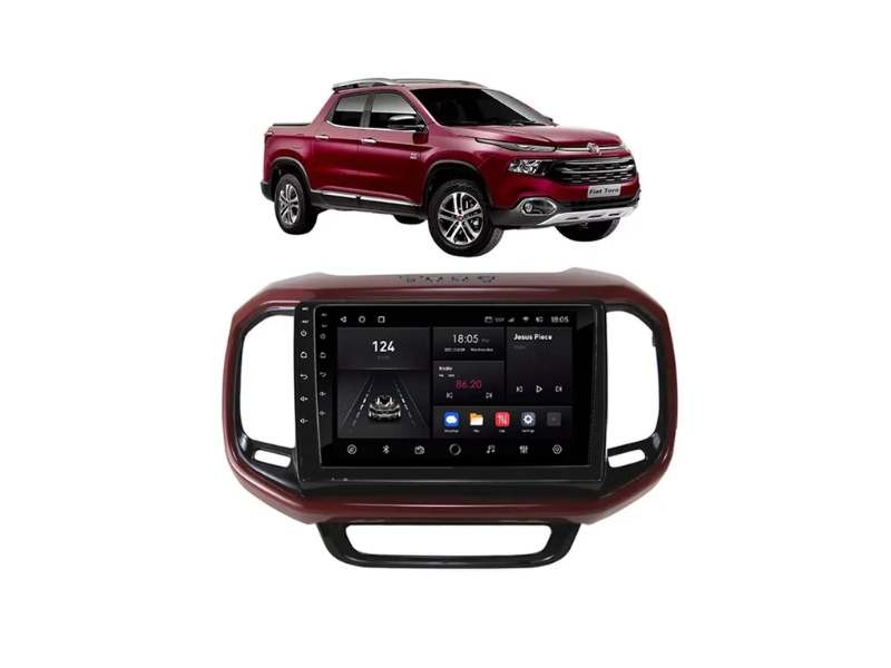 Central Multimídia Android Fiat Toro (2016-2022) - NAVPRO QUADCORE PLUS