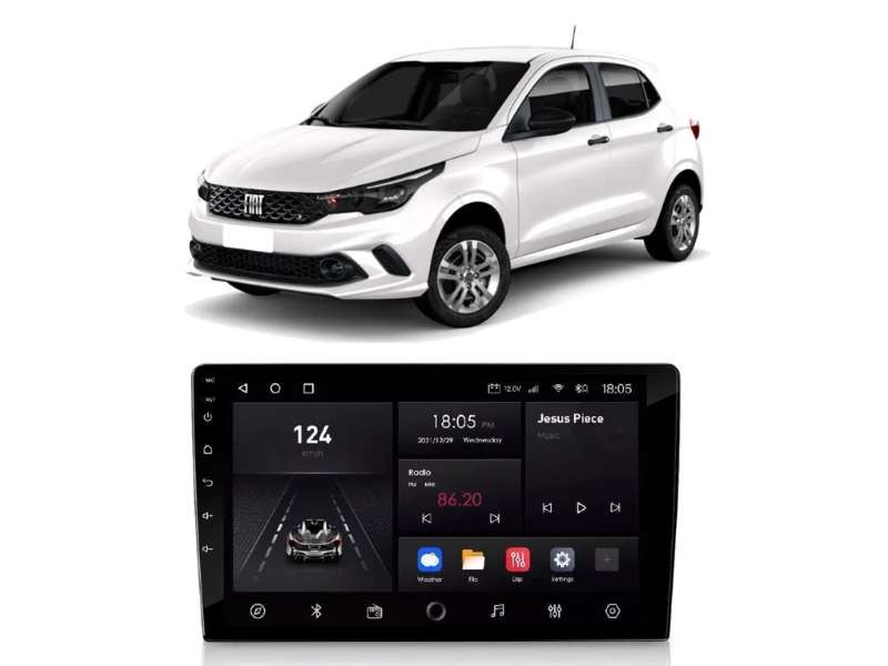 Central Multimídia Android Fiat Argo - QUADCORE PLUS NAVPRO CASKA