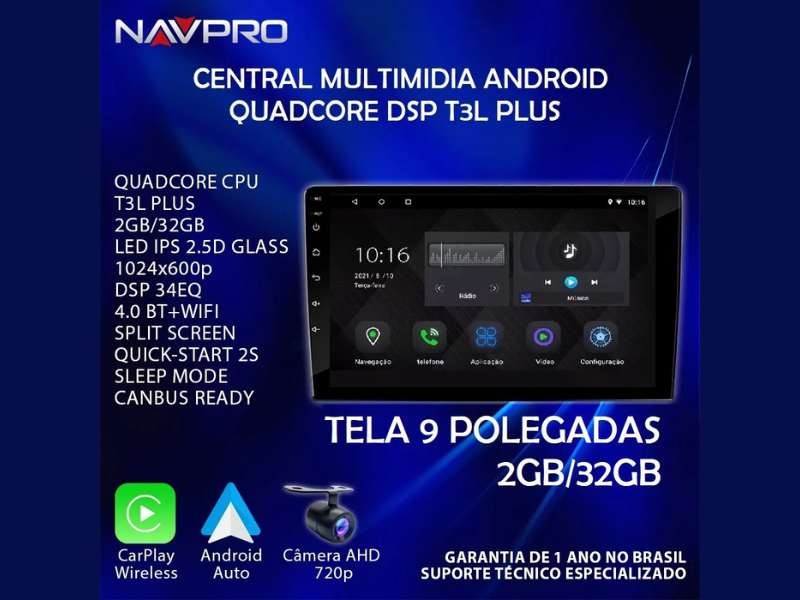 Central Multimídia Android NISSAN UNIVERSAL FLUTUANTE - NAVPRO QUADCORE PLUS